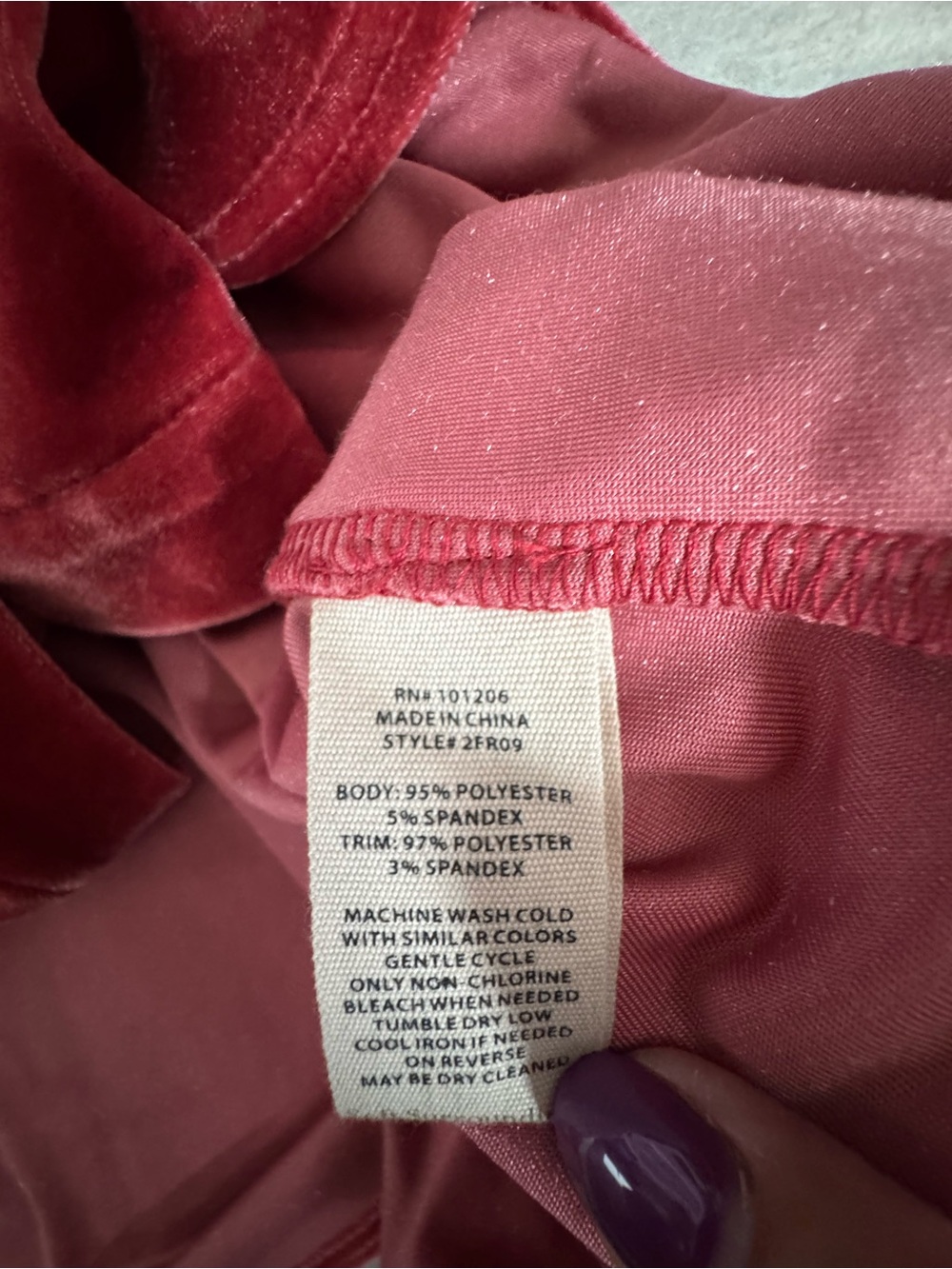 Soft Surroundings Red Velvet Button Front Tunic Shirt Small Boho Holiday - Picture 8 of 8